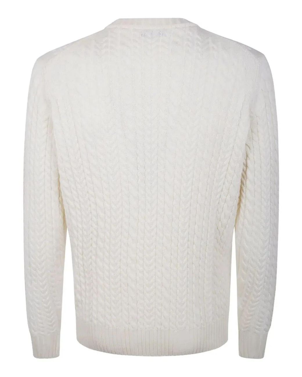 FILIPPO DE LAURENTIIS White Crew Neck Sweater for men