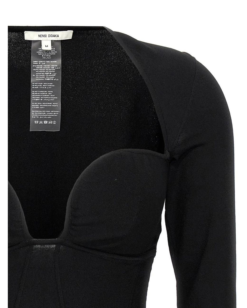 Nensi Dojaka Black Bustier' Top