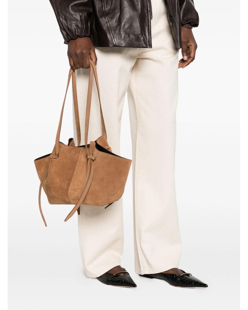 Yuzefi Natural Mochi Suede Tote Bag