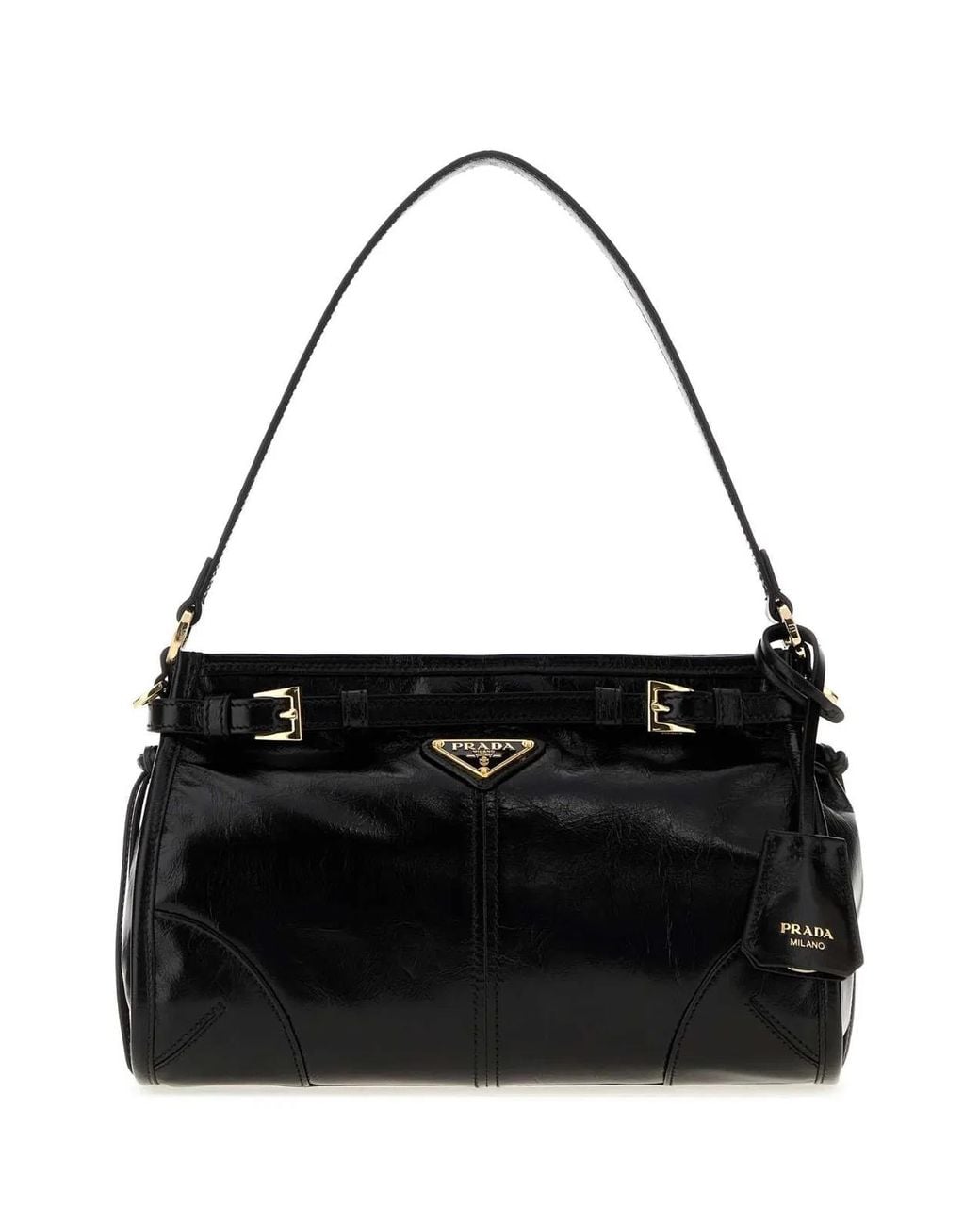 Prada Black Leather Bonnie Shoulder Bag