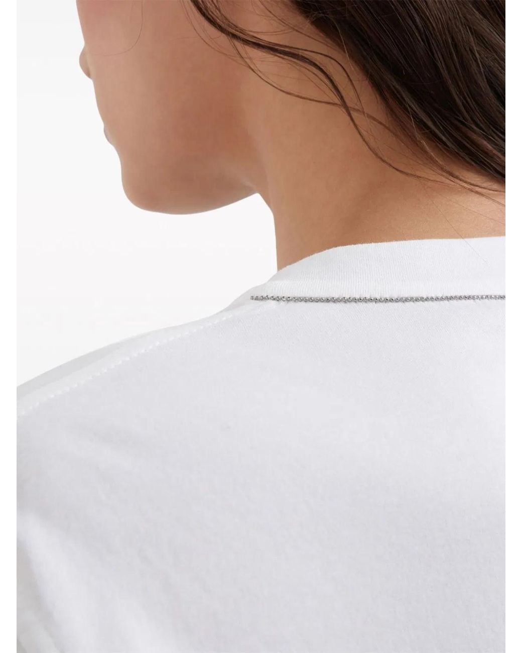 Brunello Cucinelli White Jersey T-Shirt
