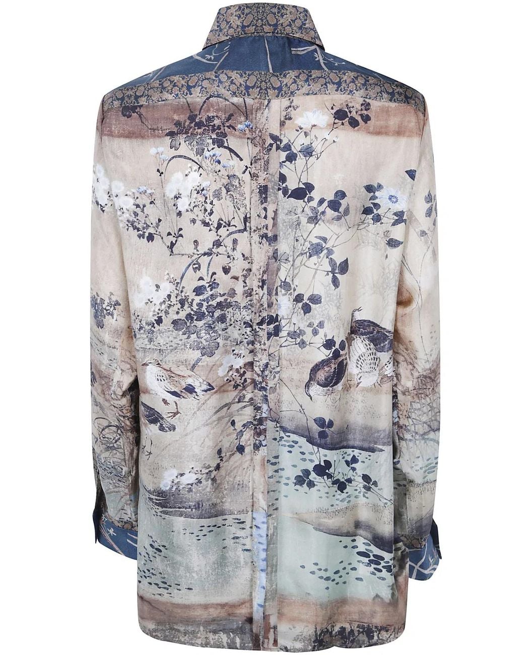 Pierre Louis Mascia Gray "Aloe" Long Sleeves Shirt