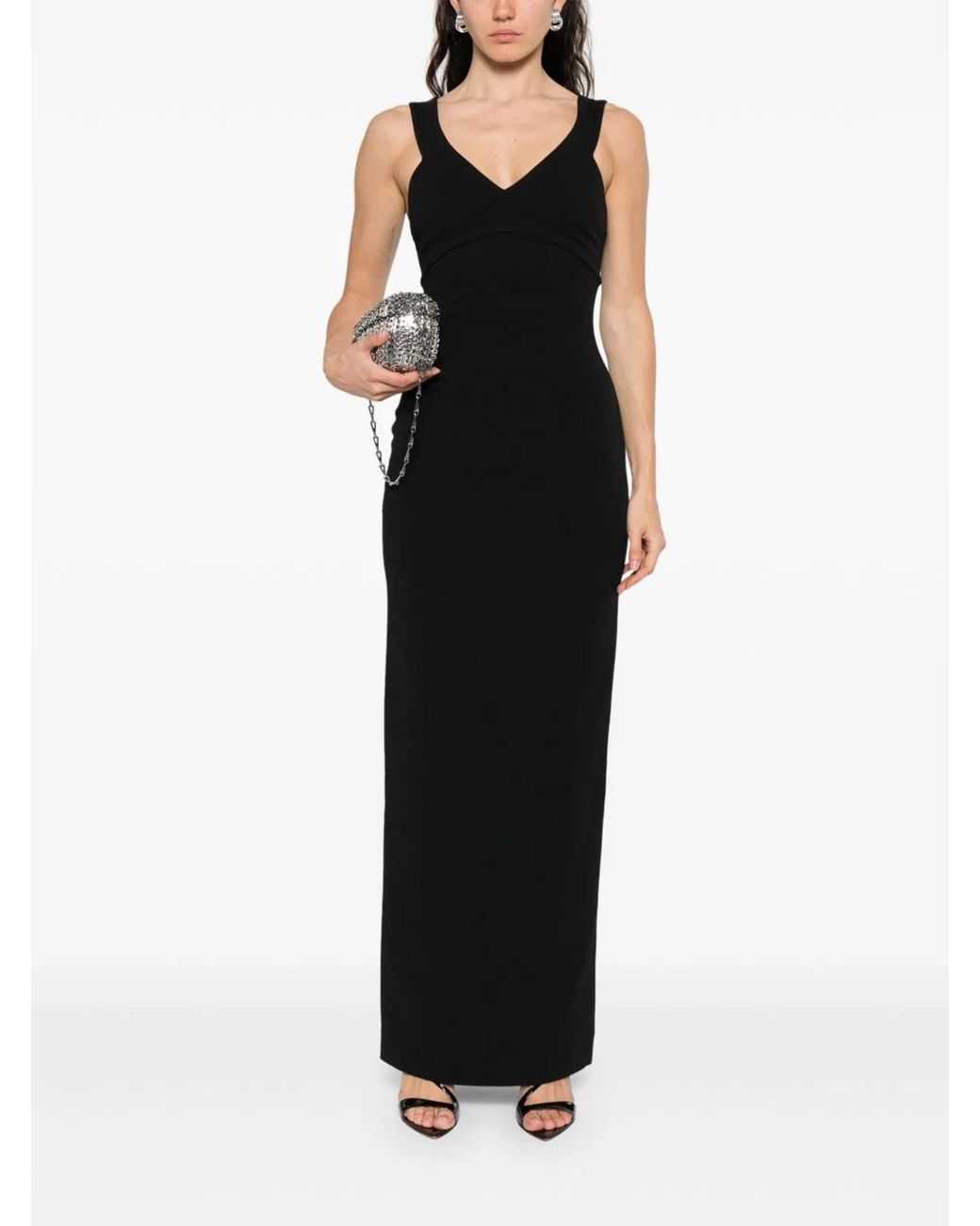 Solace London Black Nalani Maxi Dress