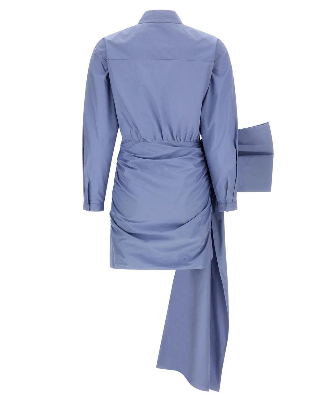 Self-Portrait Blue Cotton Tie Side Mini' Dress