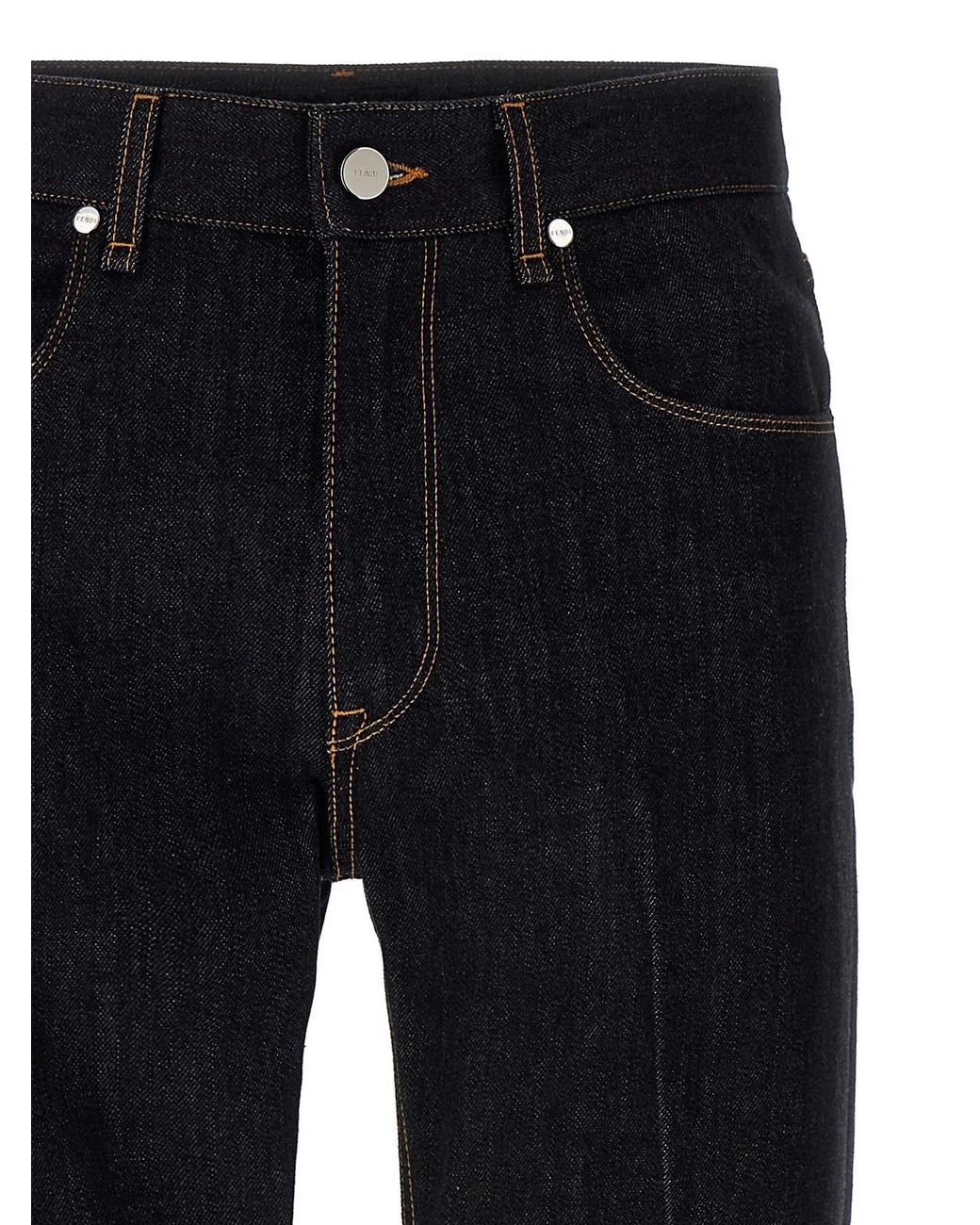 Fendi Blue 'Selleria' Jeans for men