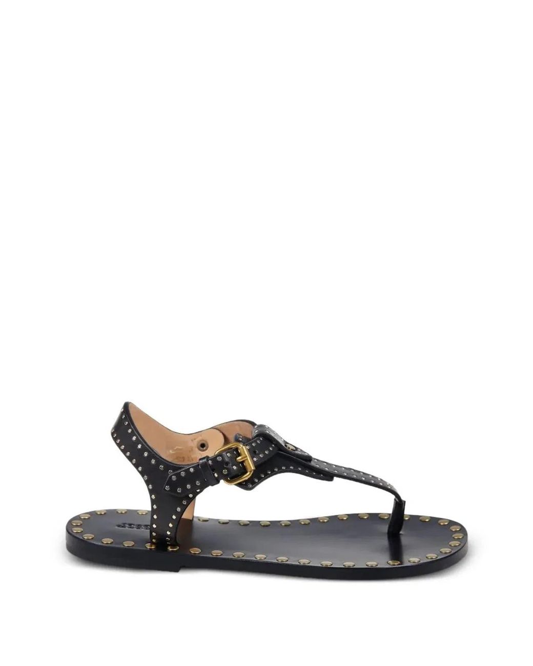 Isabel Marant White Joonya Studded Flat Sandals