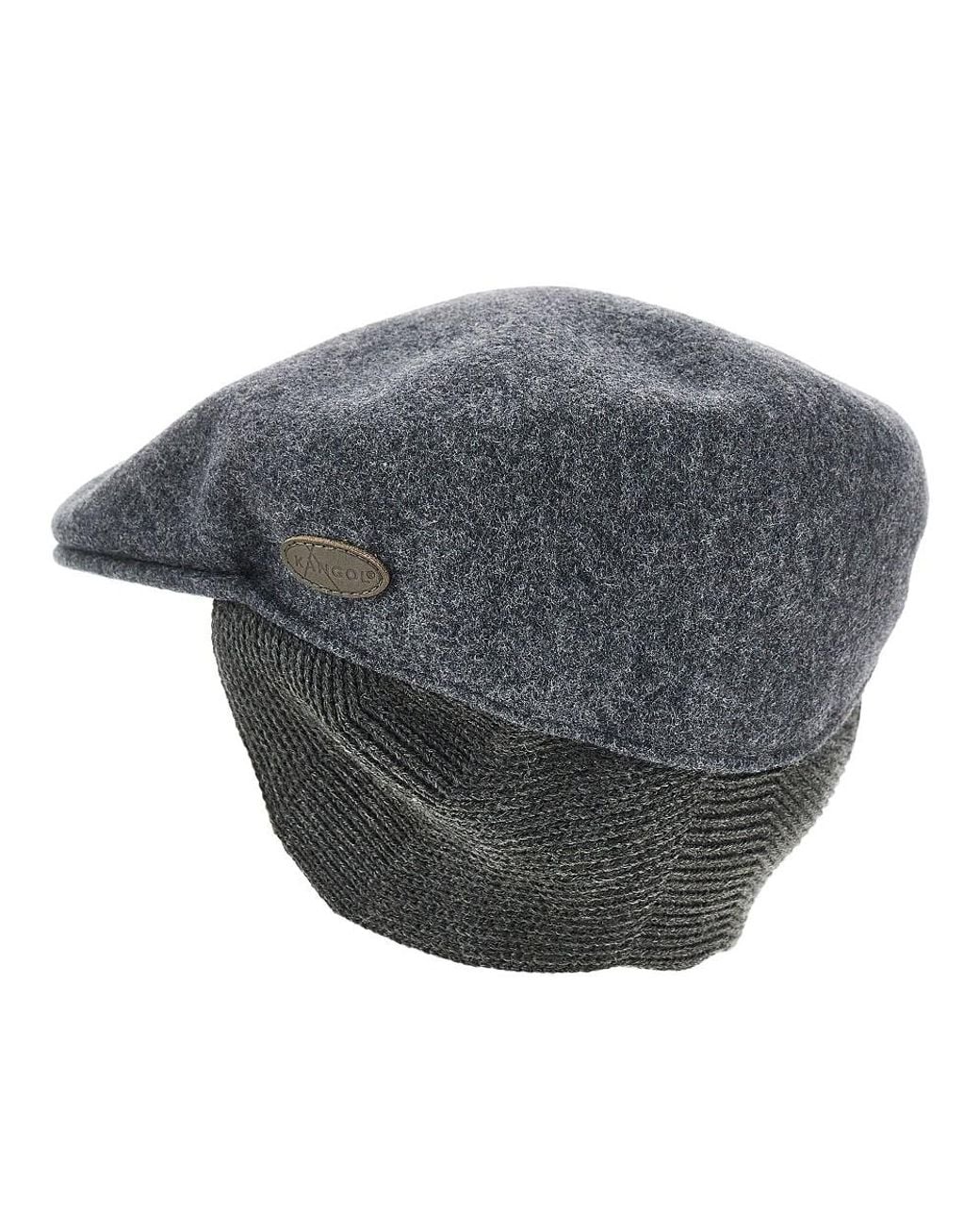 Kangol Gray Wool 504 Earflap Hat for men