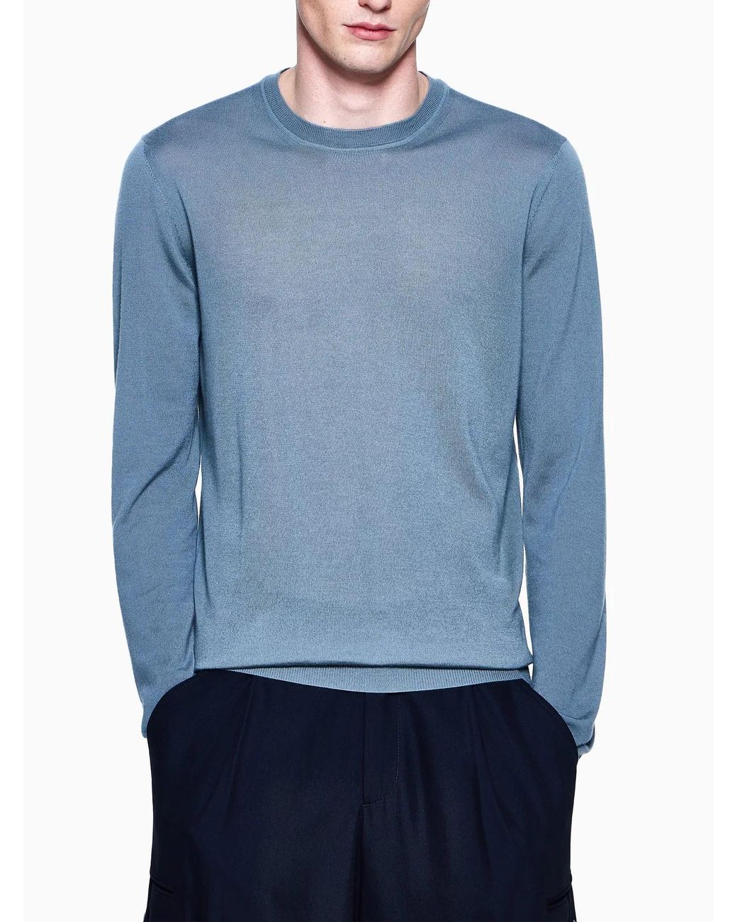 Giorgio Armani Blue Sweater for men