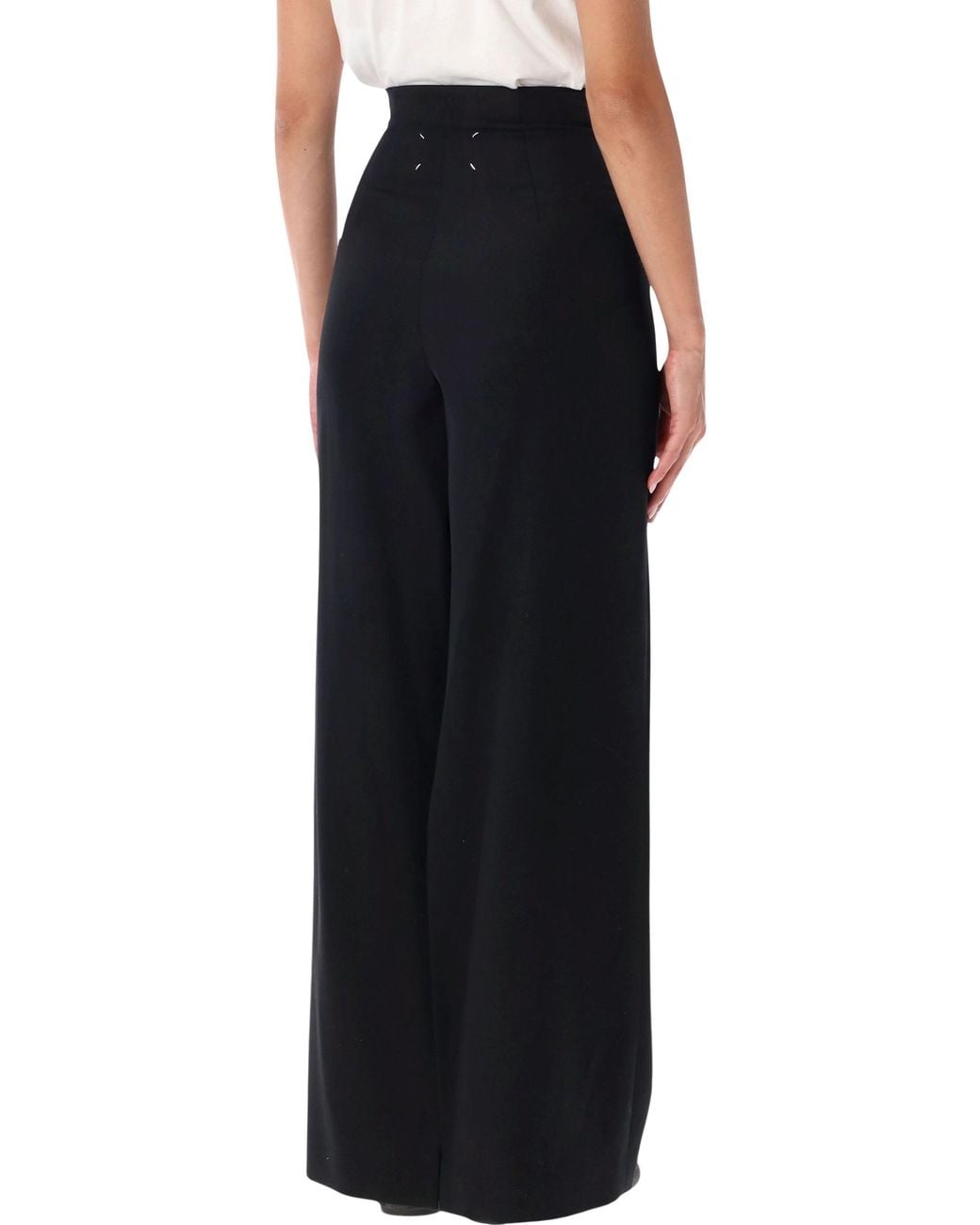 MM6 by Maison Margiela Black Long Skirt With Back Slit
