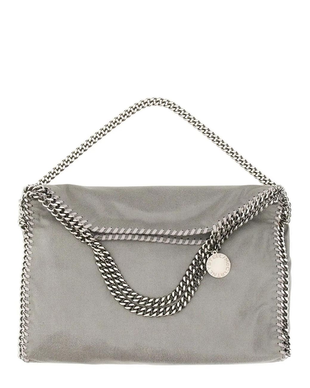 Stella McCartney Gray Tote Bag Falabella Fold Over Shoulder