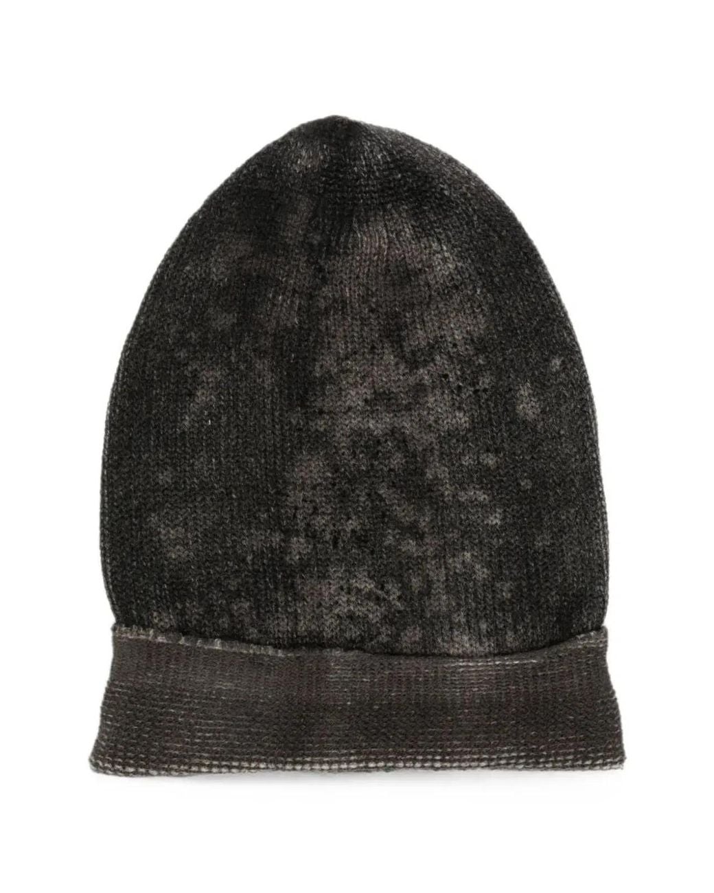 Avant Toi Black Salt Effect Cashmere Hat for men