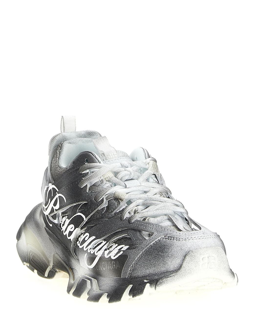 Balenciaga White 'Track Stencil Logo' Sneakers