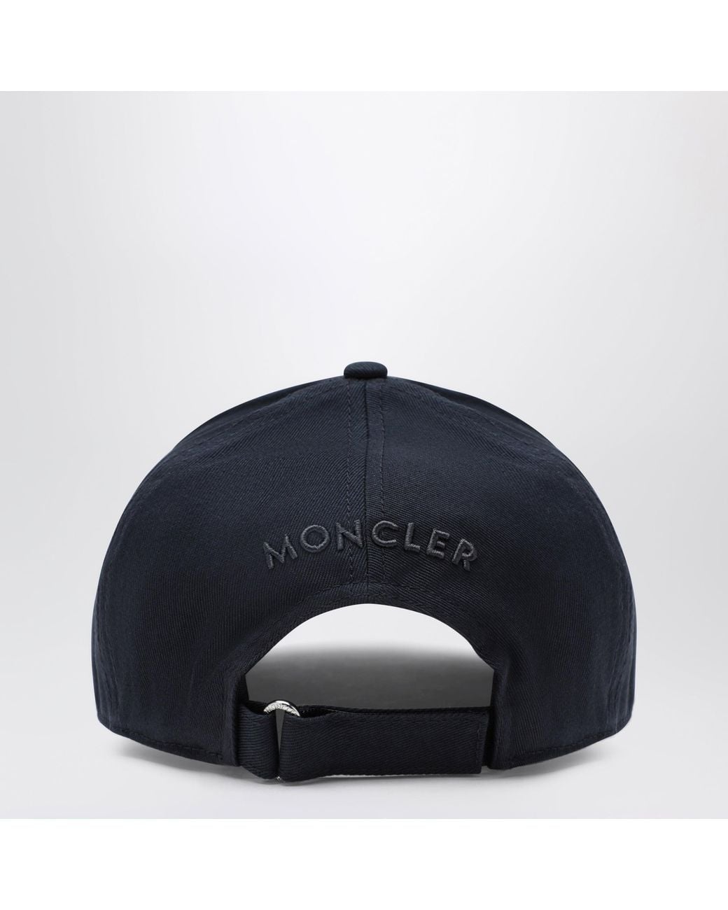Moncler Blue Baseball Cap With Front Patch for men