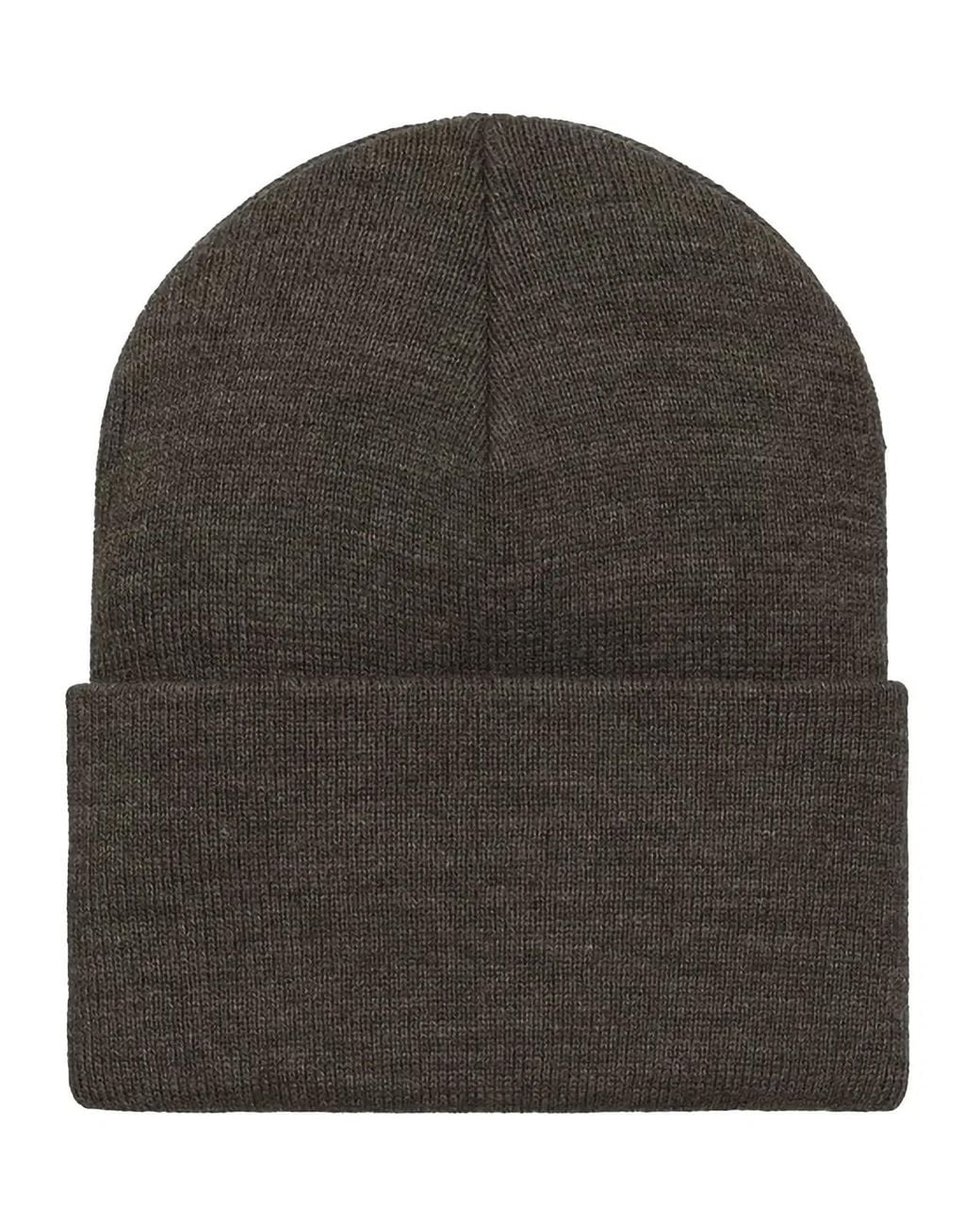 Carhartt Gray Hat With Turn-Up And Logo Label