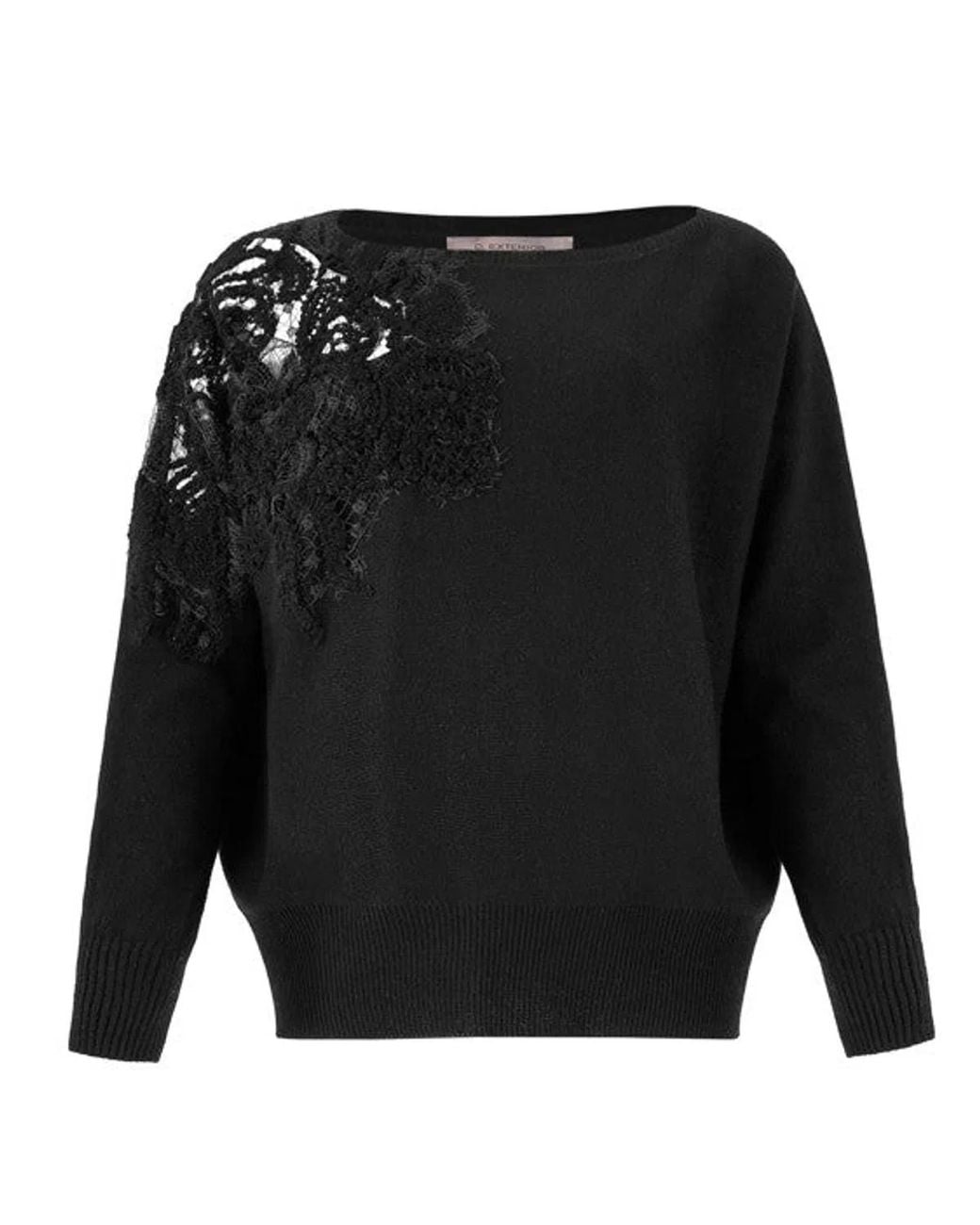 D.exterior Black Wool Sweater