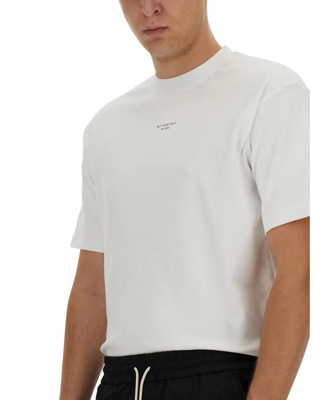 Drole de Monsieur White Tshirt Slogan for men