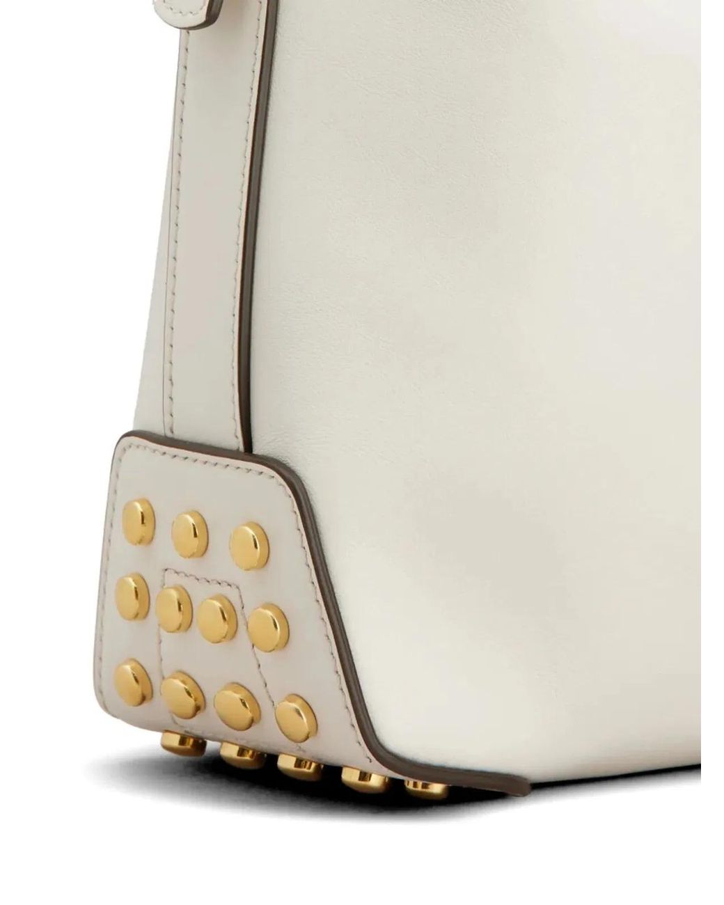Tod's Gray Mini Metal Dots Leather Bag