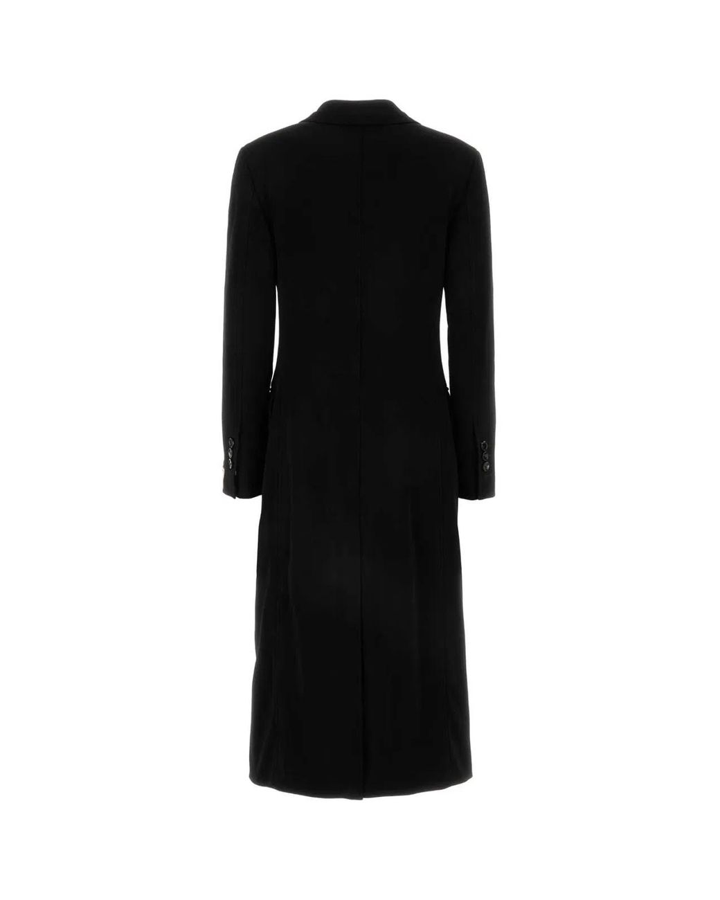Bottega Veneta Black Viscose Jersey Long Coat