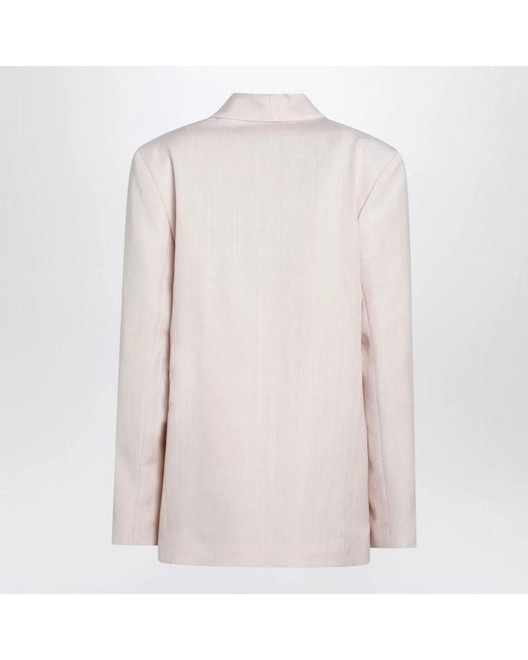 Loulou de Saison White Giacca Oversize Minka Rosa Chiara