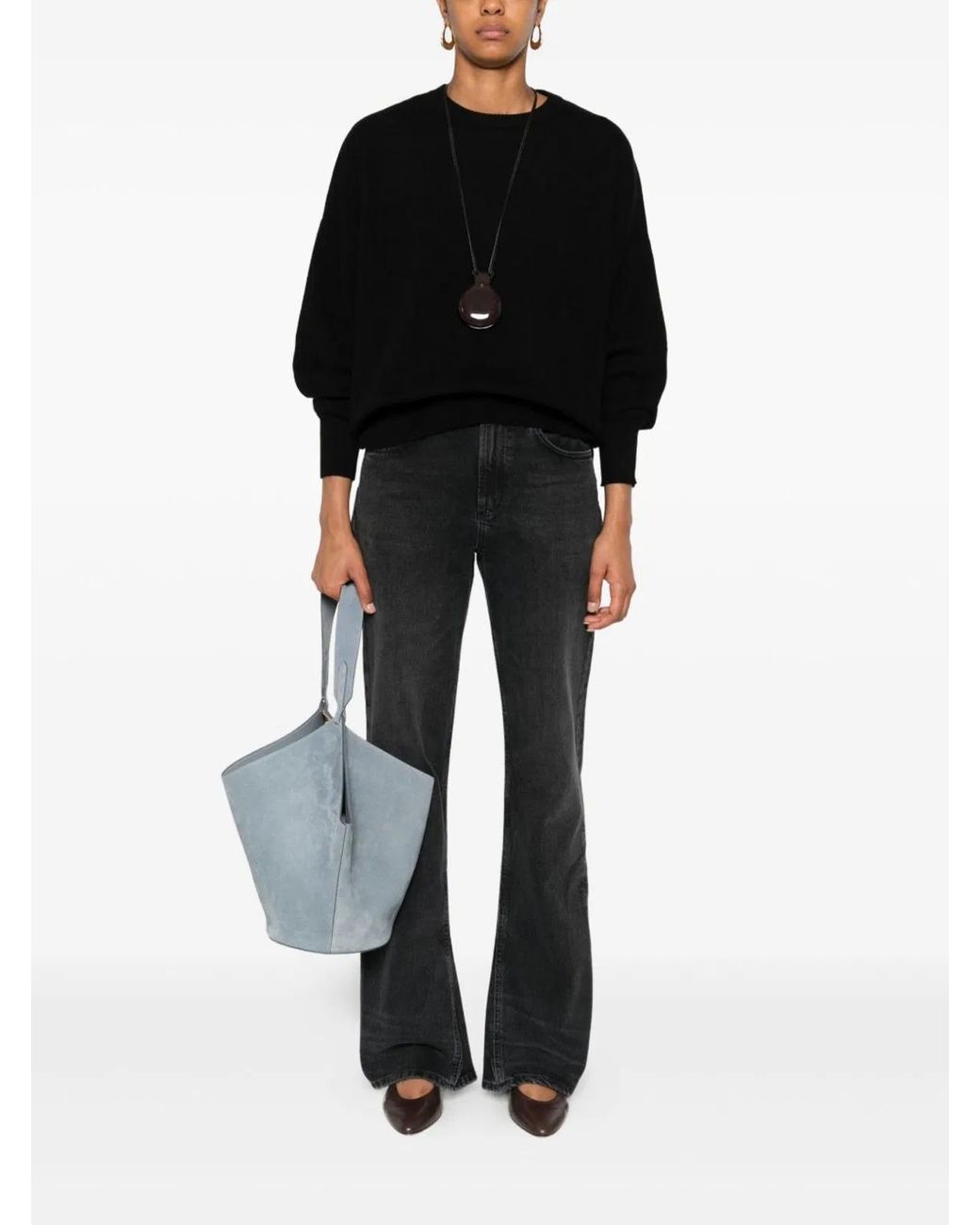 Be You Black Cashmere Crewneck Sweater