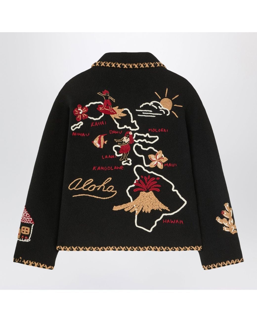 Alanui Black Remember Me Virgin Wool Jacket