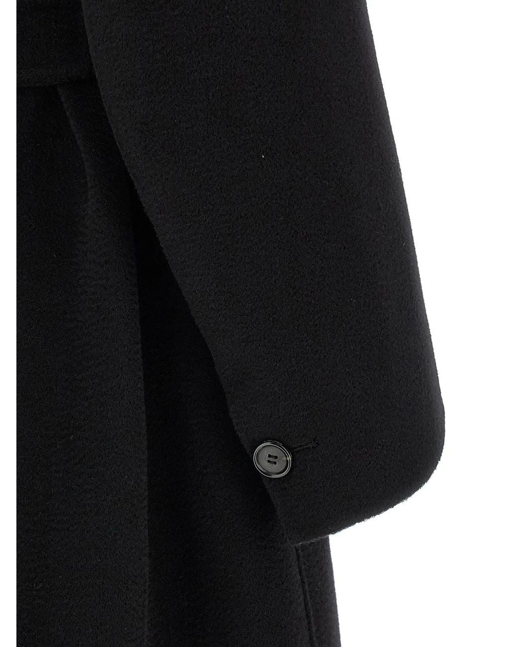 Max Mara Black Virgin Wool Coat