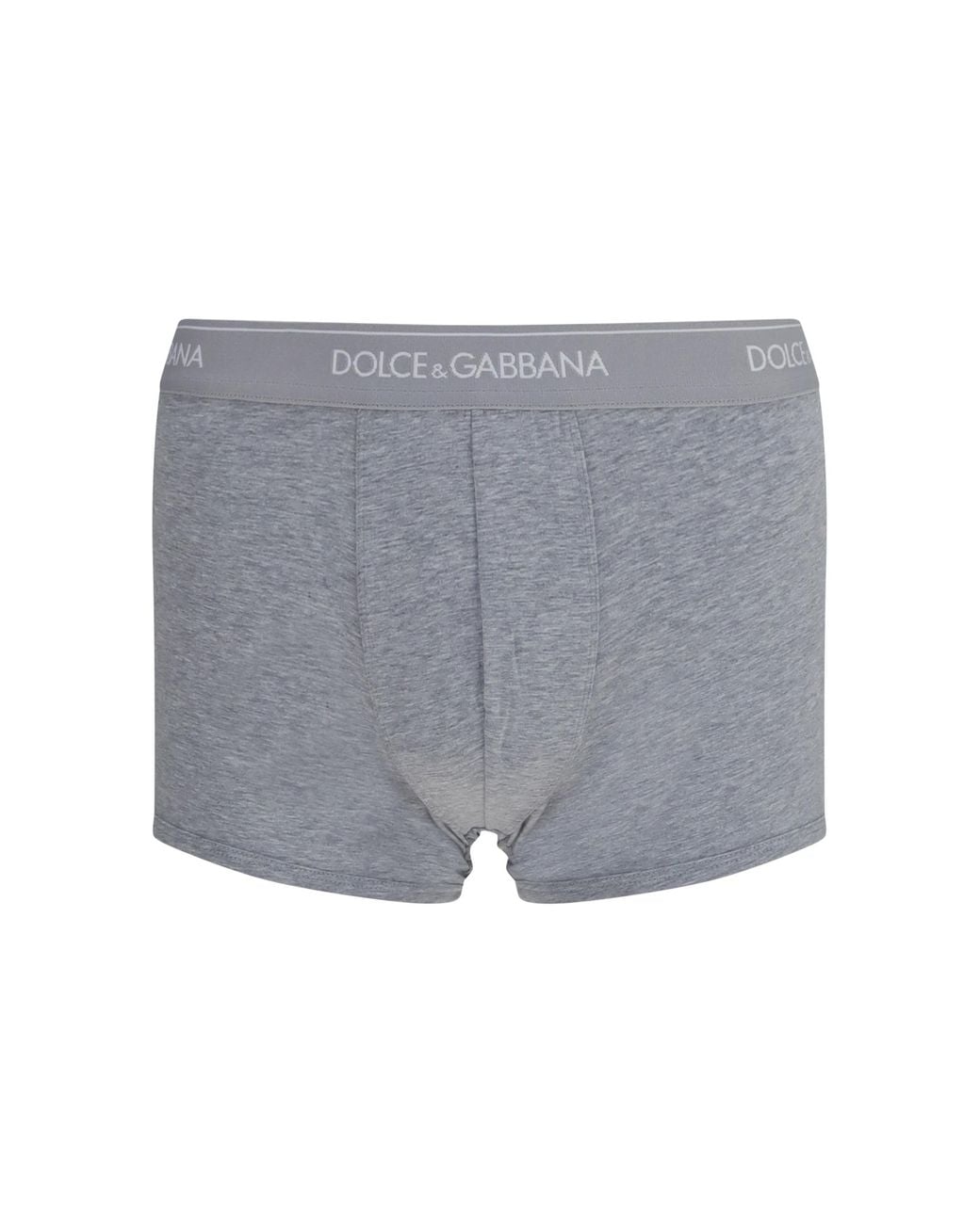 Dolce & Gabbana Gray Dolce & Gabbana Two-Pack Stretch Cotton Boxer Briefs for men