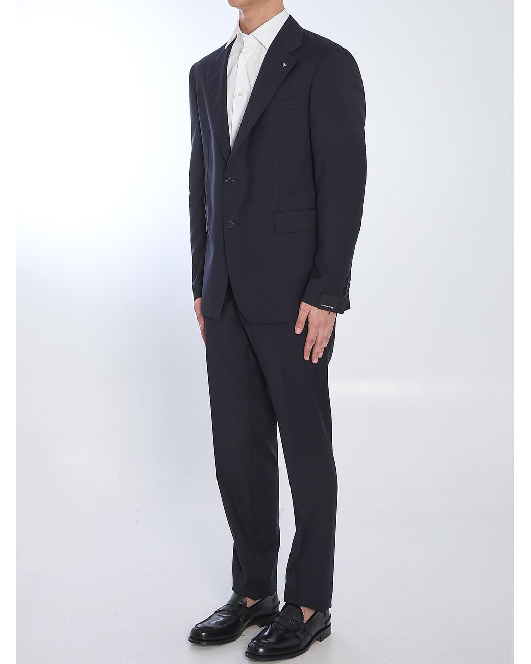 Tagliatore Blue Biue Napoli Single-Breasted Virgin Wool Suit for men