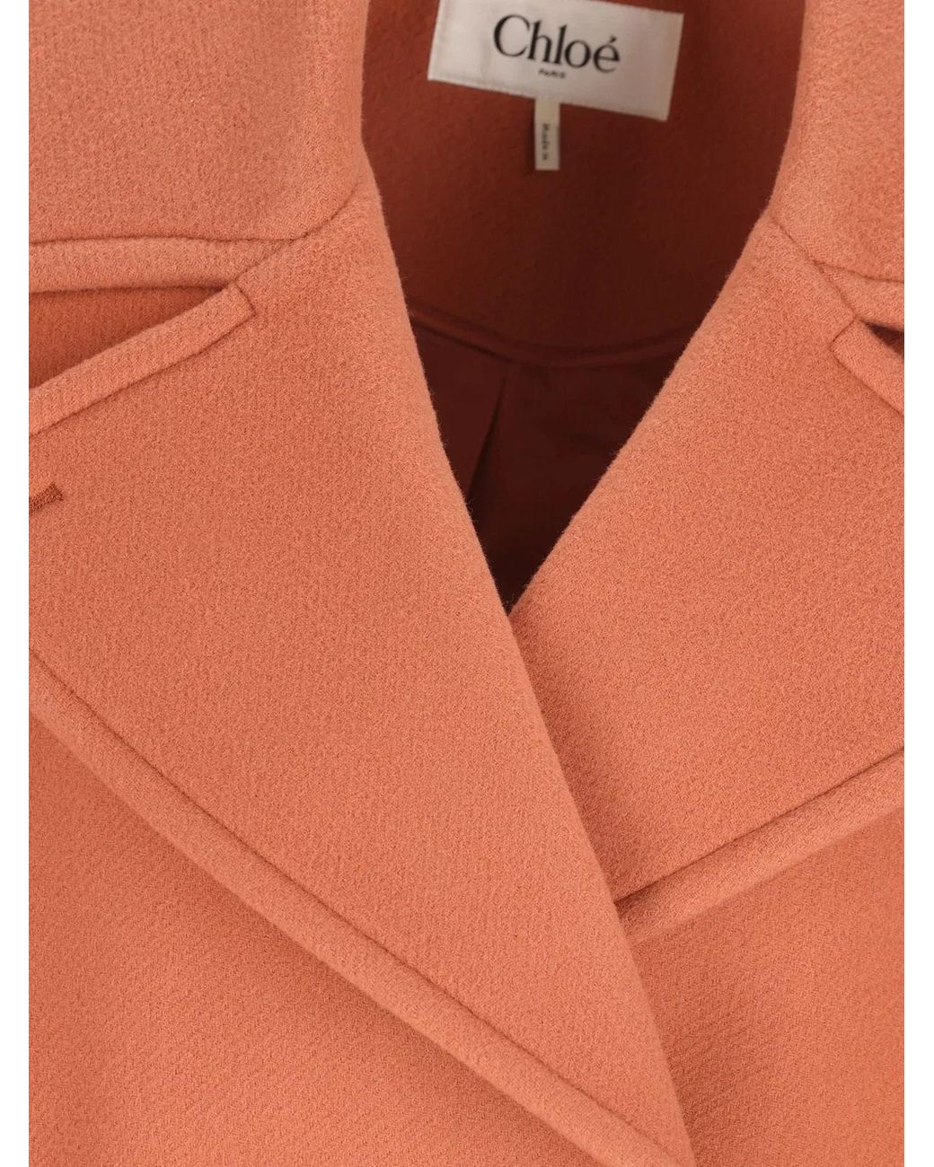 Chloé Orange Double-Breasted Buttoned Jacket