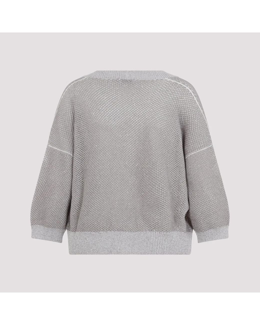 Peserico Gray Tricot Cardigan
