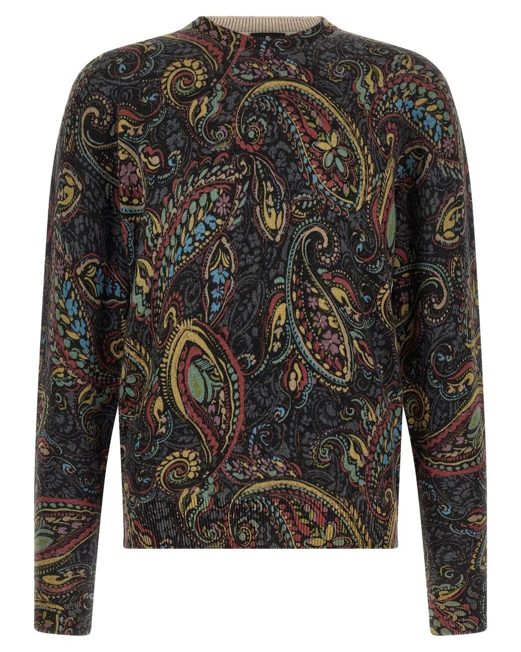 Etro Gray Paisley Sweater for men