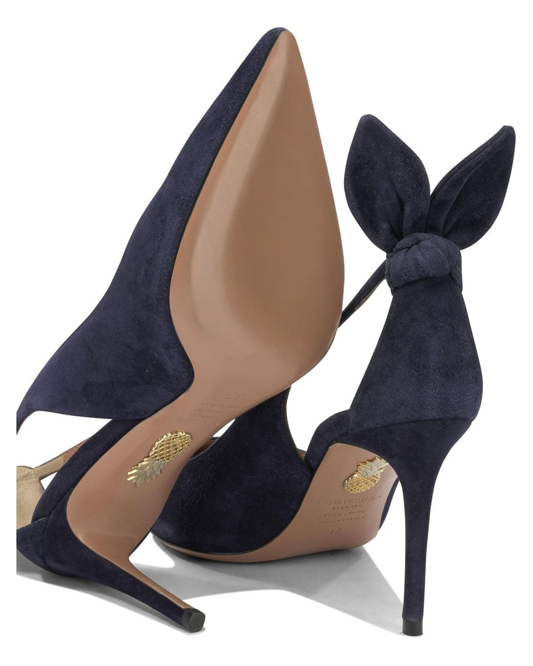 Aquazzura Blue "Bow Tie 85 Mm" Décolleté