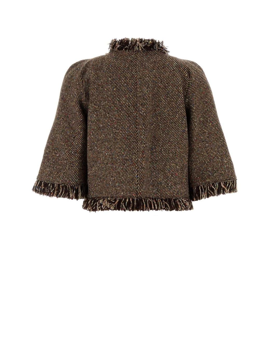 Sacai Brown Nep Tweed Jacket