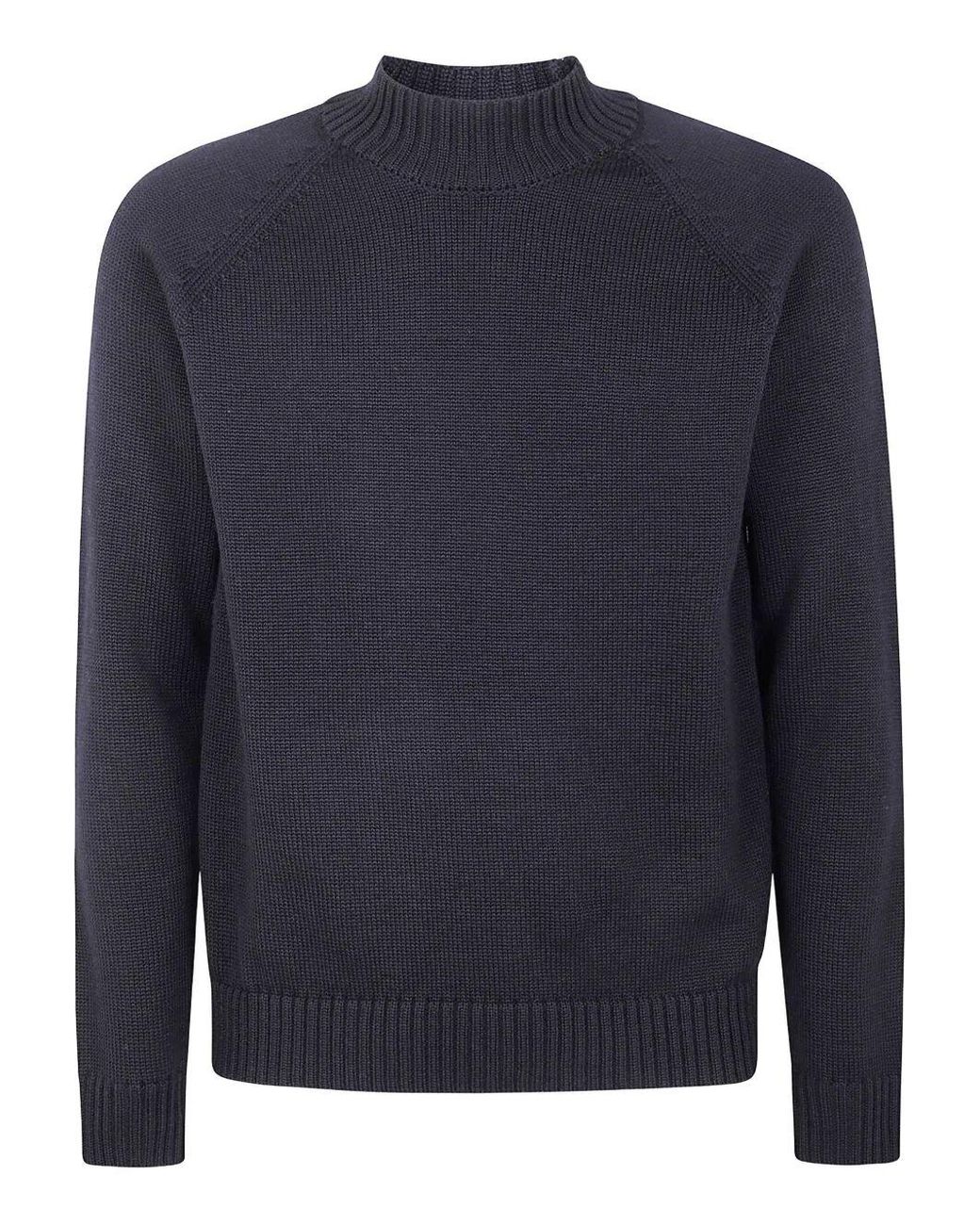 Slowear Blue Sweater With Crew Neck for men