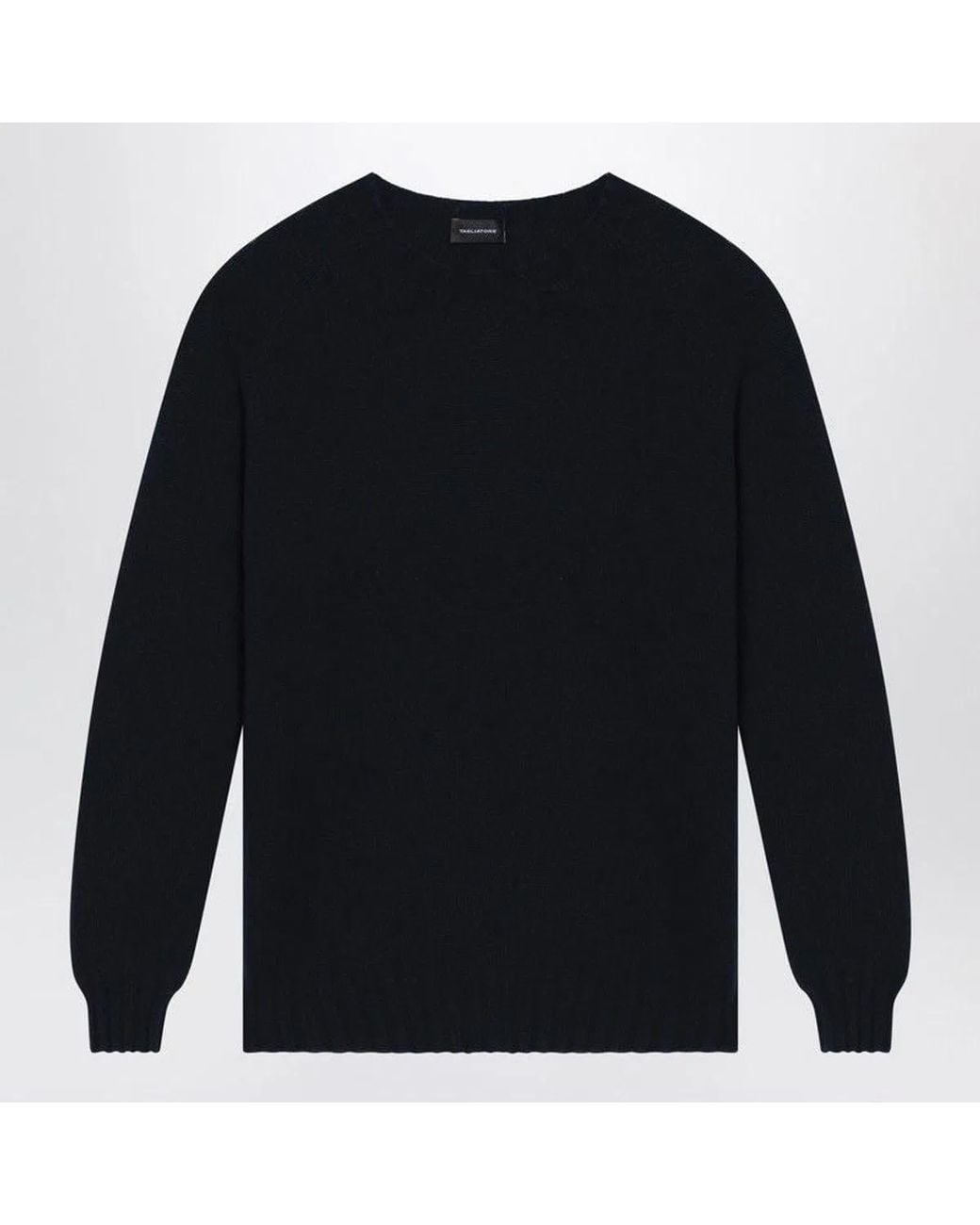 Tagliatore Black Cashmere Sweater for men