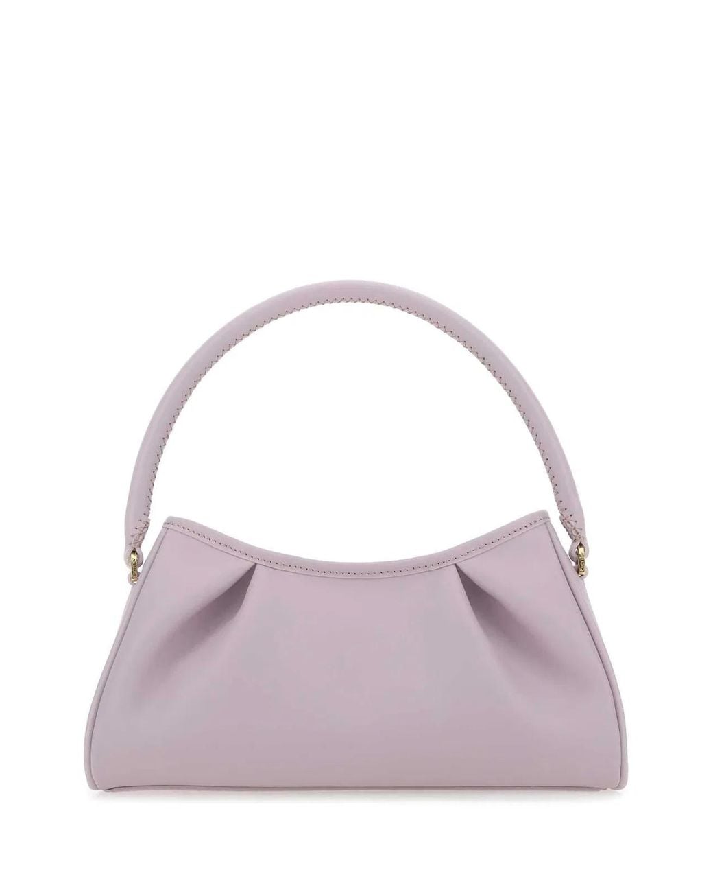 Elleme Purple Lilac Leather Dimple Moon Shoulder Bag