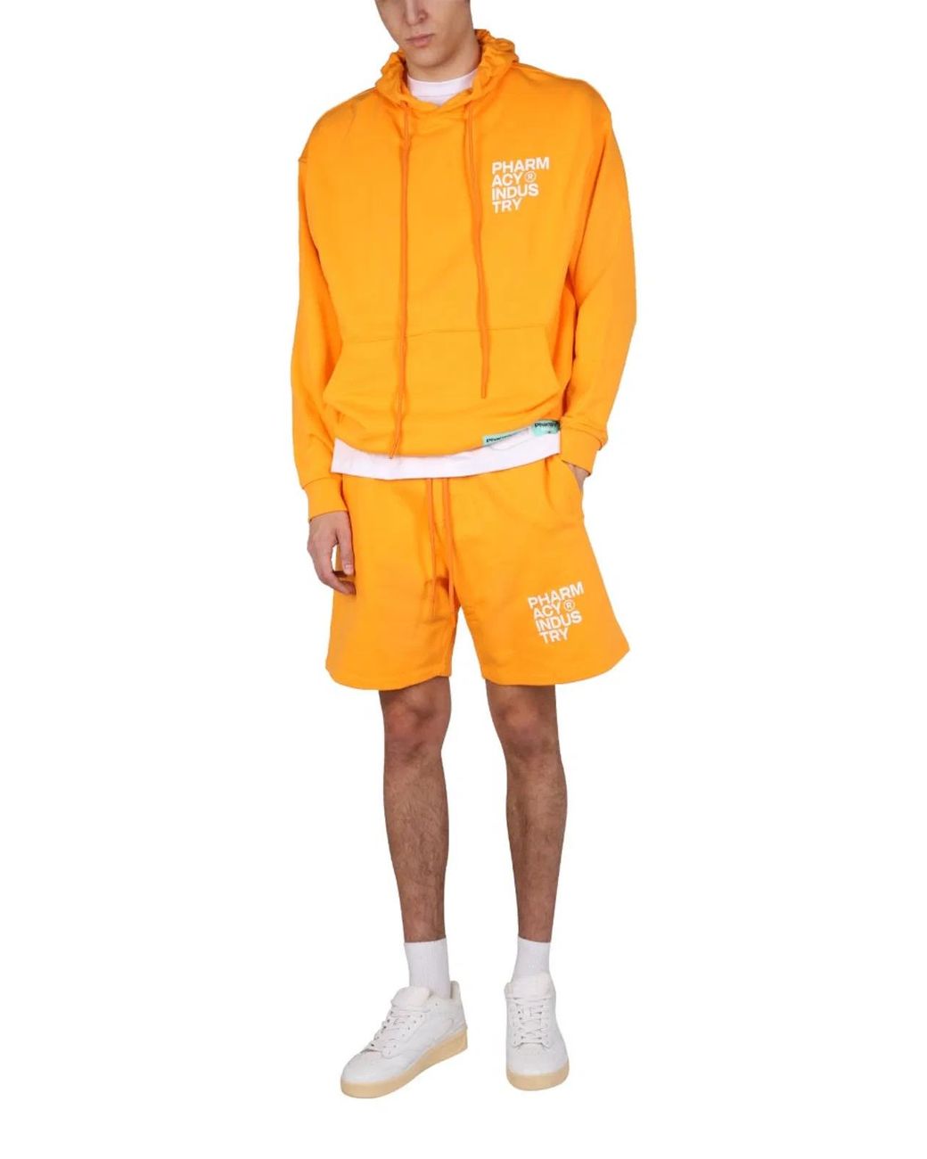 Pharmacy Industry Orange Sweatshirt With Logo Print for men