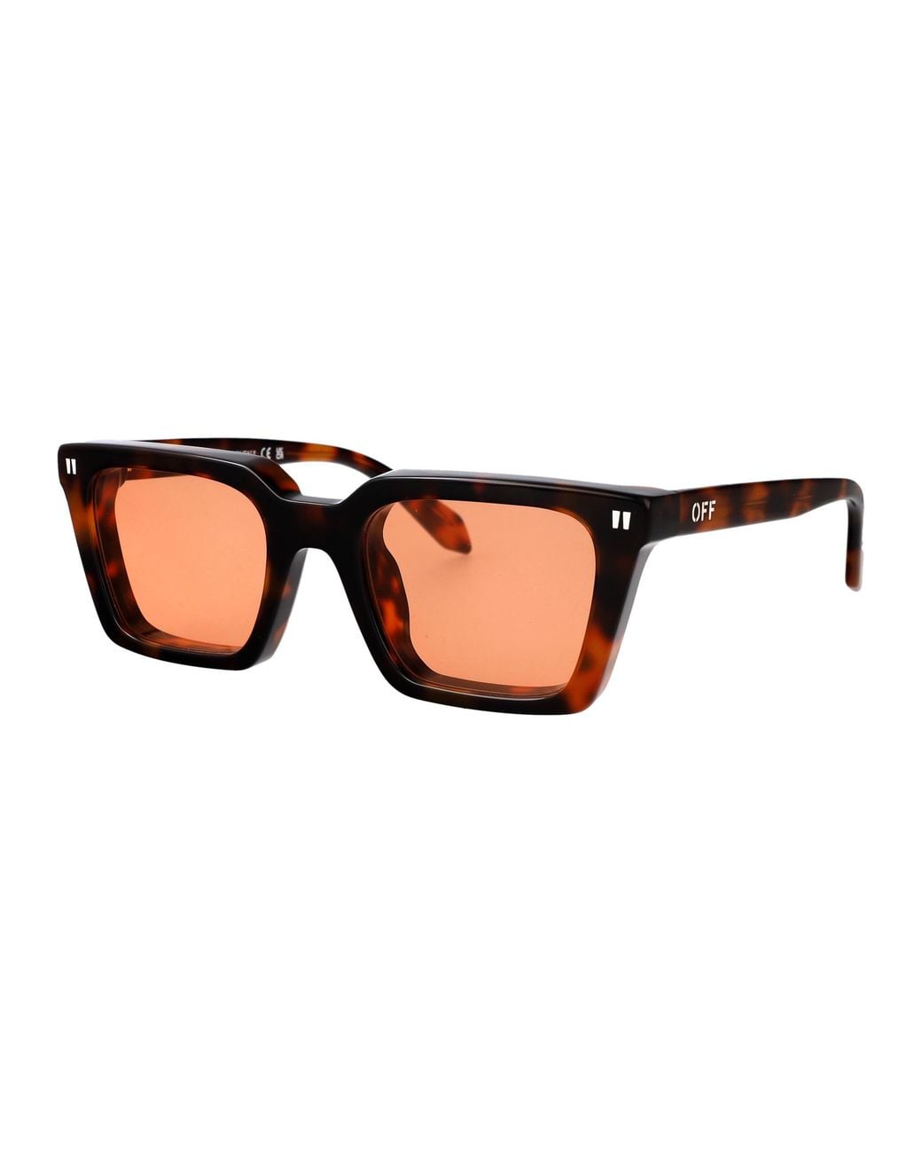Off-White c/o Virgil Abloh Brown Shiny Havana Acetate Sunglasses