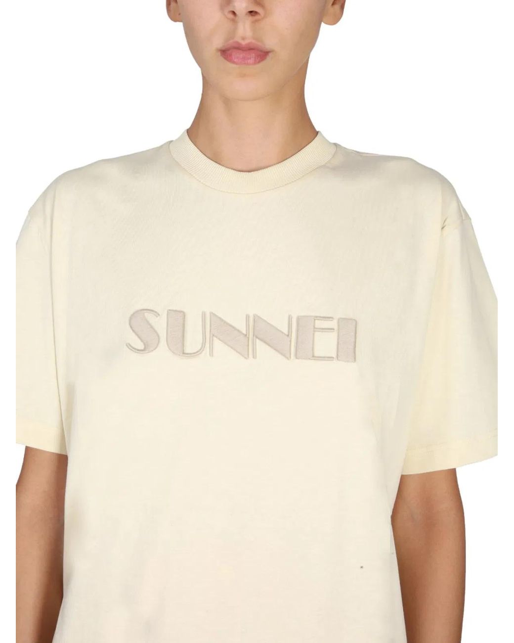 Sunnei White Crewneck T-Shirt