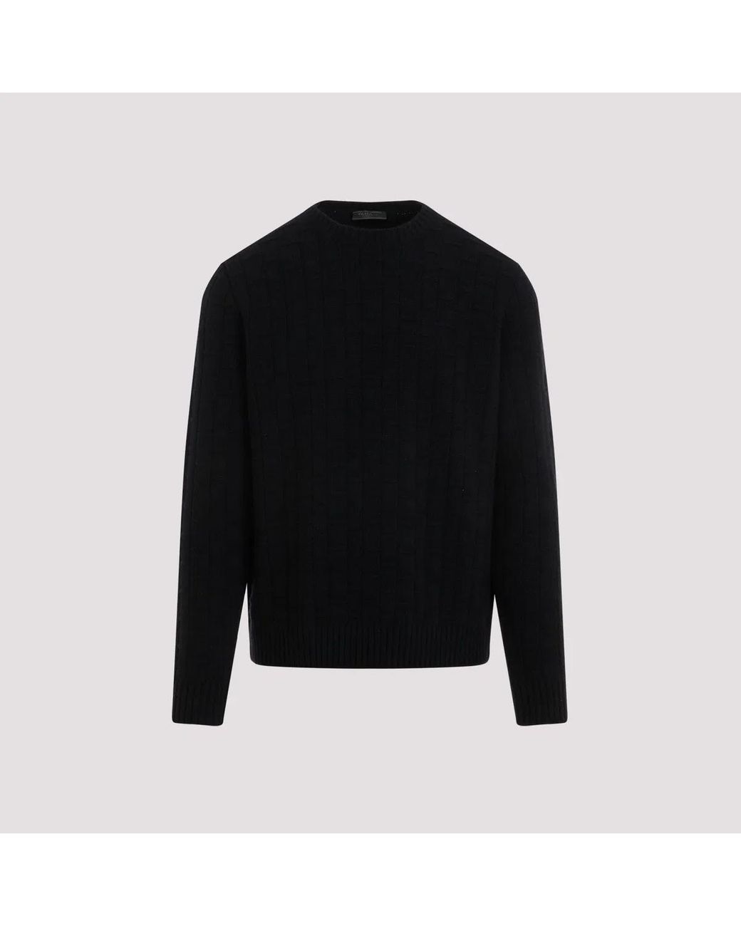 Prada Black Crewneck Pullover Sweater for men