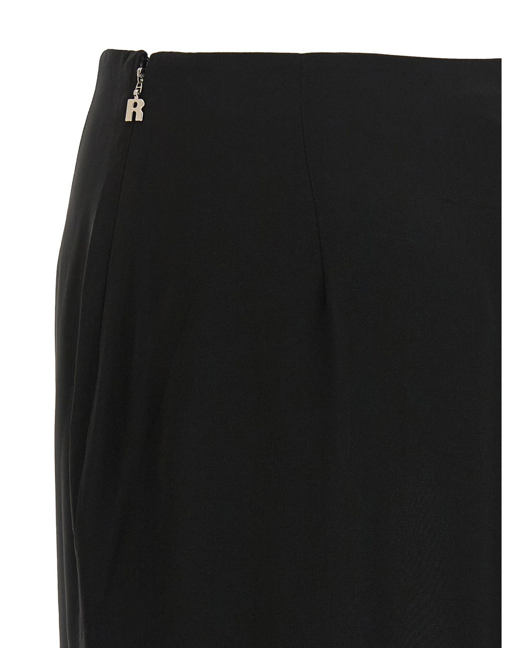 ROTATE BIRGER CHRISTENSEN Black Rotate Birger Christensen Chiffon Flounces Skirt