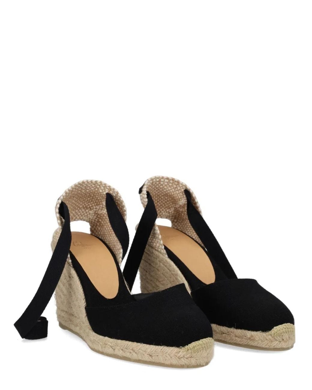 Castaner Black Castañer Cotton Leather Heel