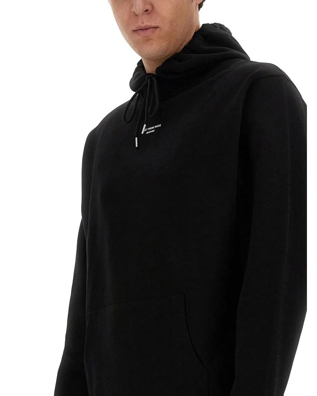 Drole de Monsieur Black Felpa Con Cappuccio for men