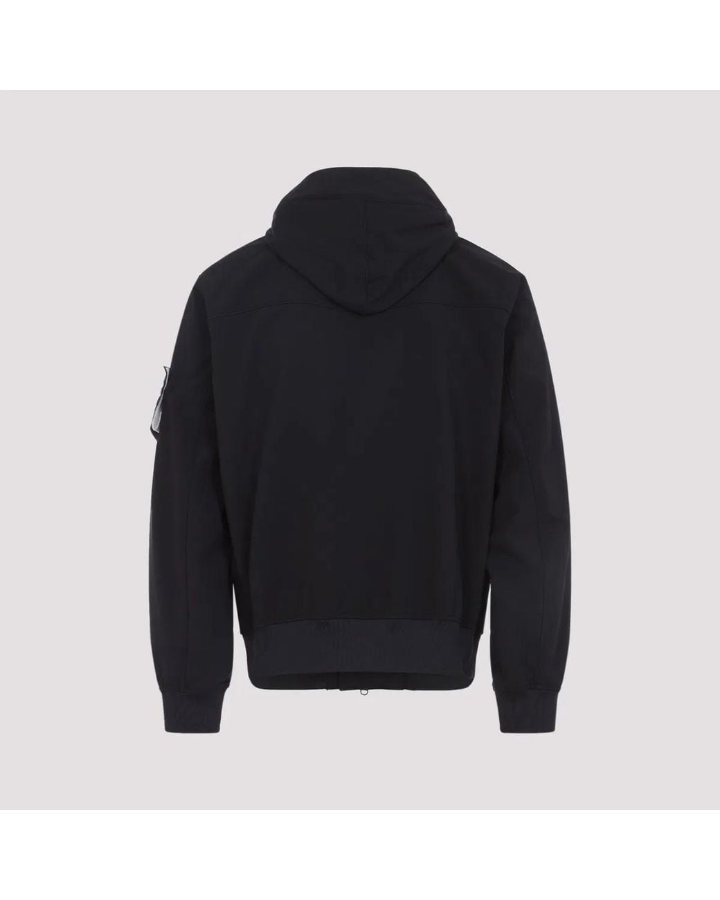 Stone Island Blue Jacket With Hood And Water- And Wind-Resistant Membrane for men