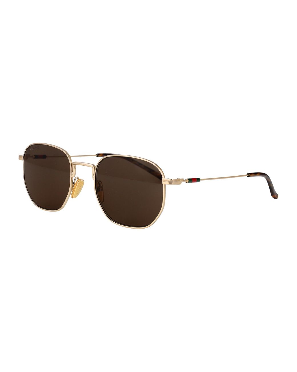Gucci Brown Metal Sunglasses for men