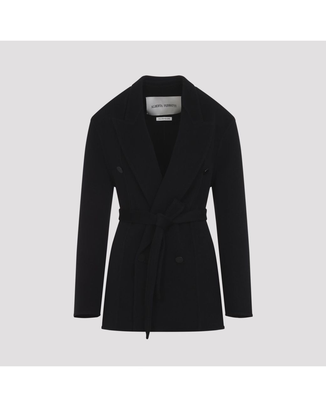 Alberta Ferretti Black Nero Coat