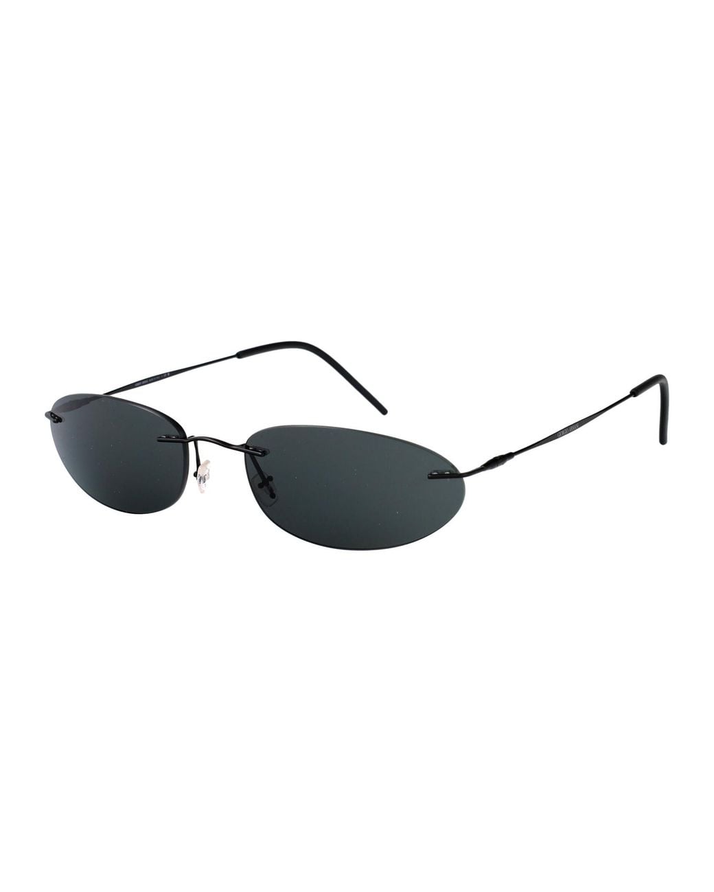 Giorgio Armani Black Matte Metal Sunglasses