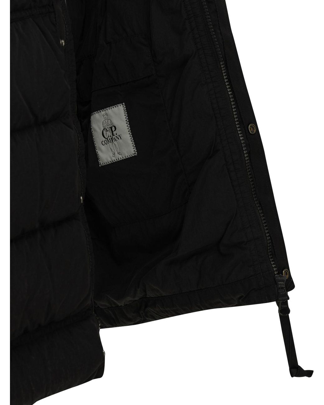 C P Company Black C.P.Company "Chrome-R" Short Down Jacket for men