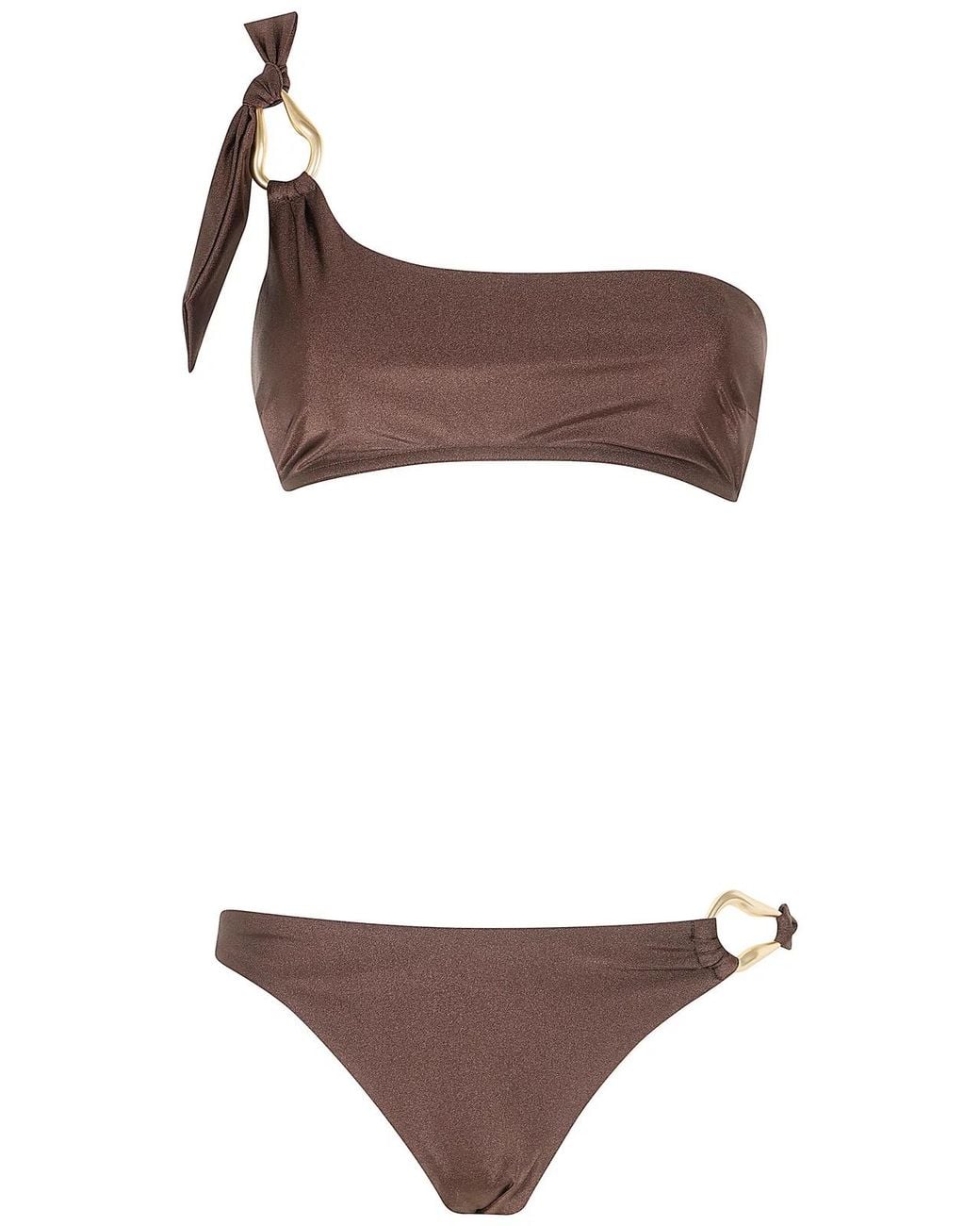 Zimmermann Brown Ascension Trim Bikini Top