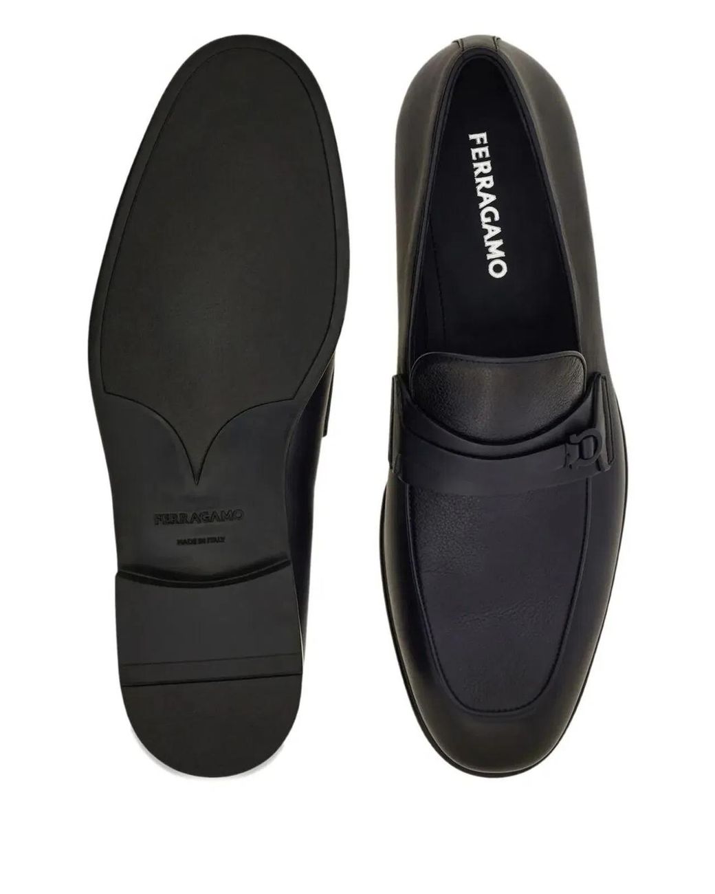 Ferragamo Gray Desio Shaded Leather Loafers for men